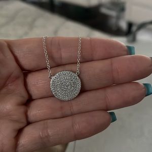 925 sterling silver CZ circle ⭕️ plated 14k